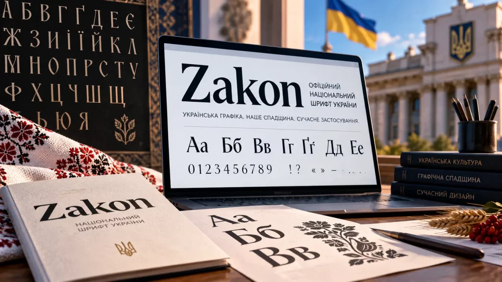 національний шрифт Zakon